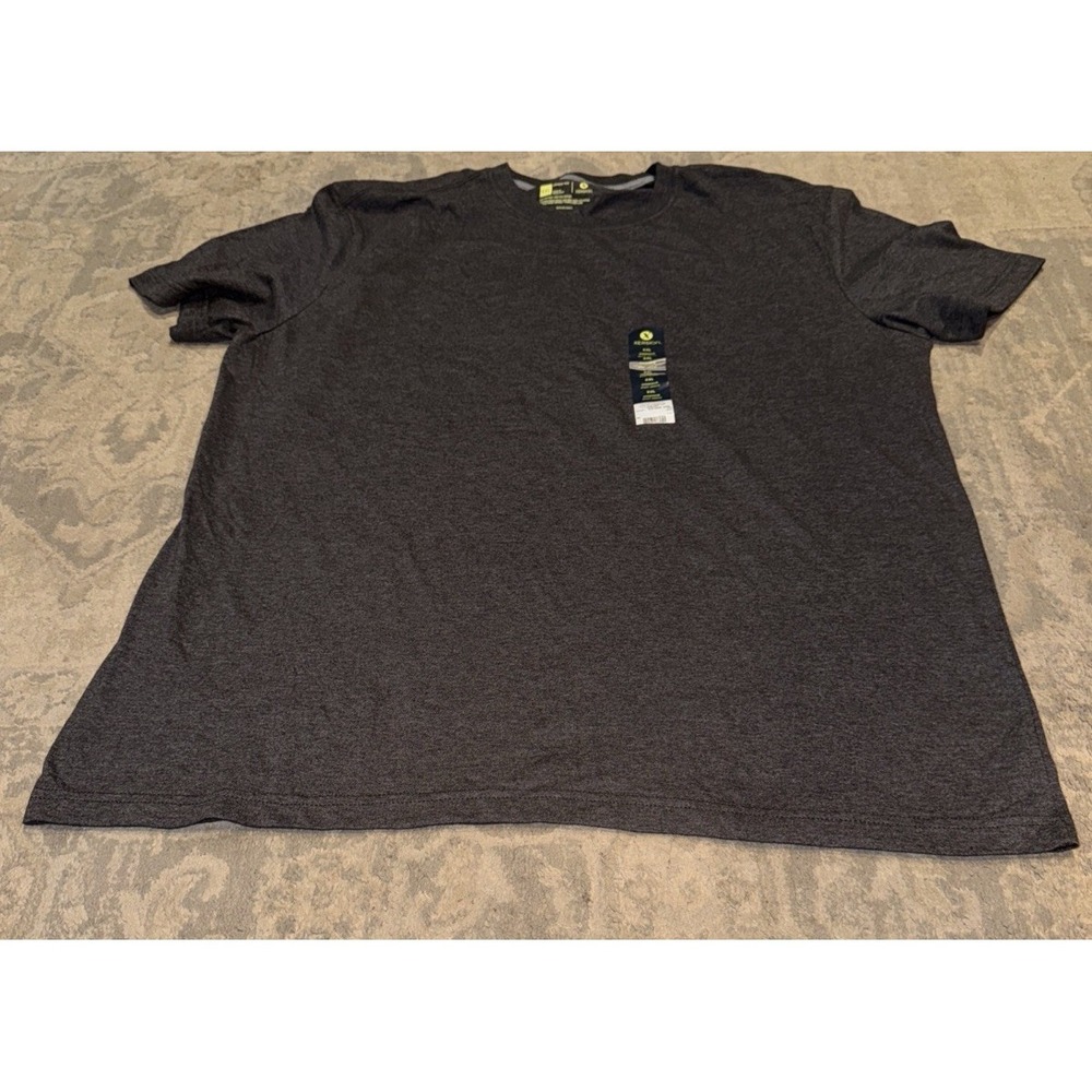 Xersion Xtreme Mens Grey-Black Crew Neck Short Sleeve T-Shirt Sz‎ 2XL XXL New